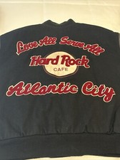Vintage Hard Rock Cafe Atlantic City Letterman Jacket Men  s Size Medium Korea