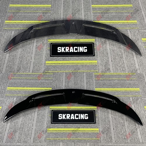 Carbon Fiber/Glossy Black Rear Trunk Lip Spoiler Wing Fits Tesla Model 3 17-23 - Picture 3 of 32