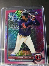 Carlos Aguiar BCP=1 2022 Bowman Chrome 1rst Bowman Twins Fuchsia Vapor 86/199