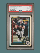 💥 2022 Tony Romo Classics Legends No Name /10!! Psa 10 Pop 1 HOF  Cowboys 💎