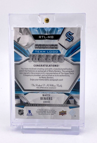 6-Card Vertical Hockey Display Case - Black Diamond Rookie, Holds 180pt Jumbo Cards