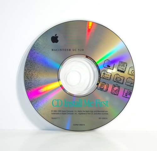 1993 Install Me First CD - Macintosh LC 520 (691-0092-A) - Disc Only - VG