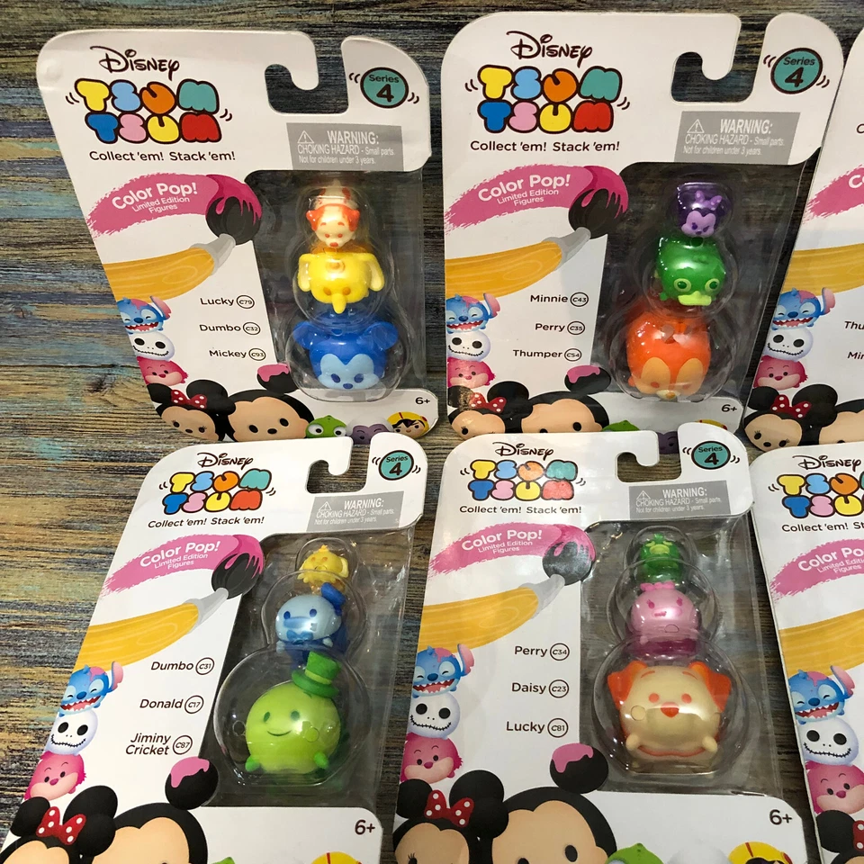 Disney Tsum Tsum Limited Edition Collect Them Series 4 Toys Stackable 3Pk Pick - Image 2 of 2