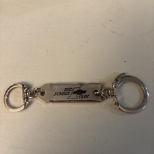 Vintage 2 Part Chevrolet Key Chain - Chrome with Emblem Symbol