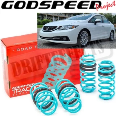 GODSPEED TRACTION-S LOWERING SPRINGS FOR HONDA CIVIC DX LX EX SI 2012-2015 FG/FB - Bild 1 von 4