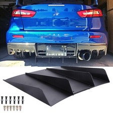 Rear Diffuser Bumper 4 Fins Spoiler Splitter Lip For Mitsubishi Lancer Evo X 10