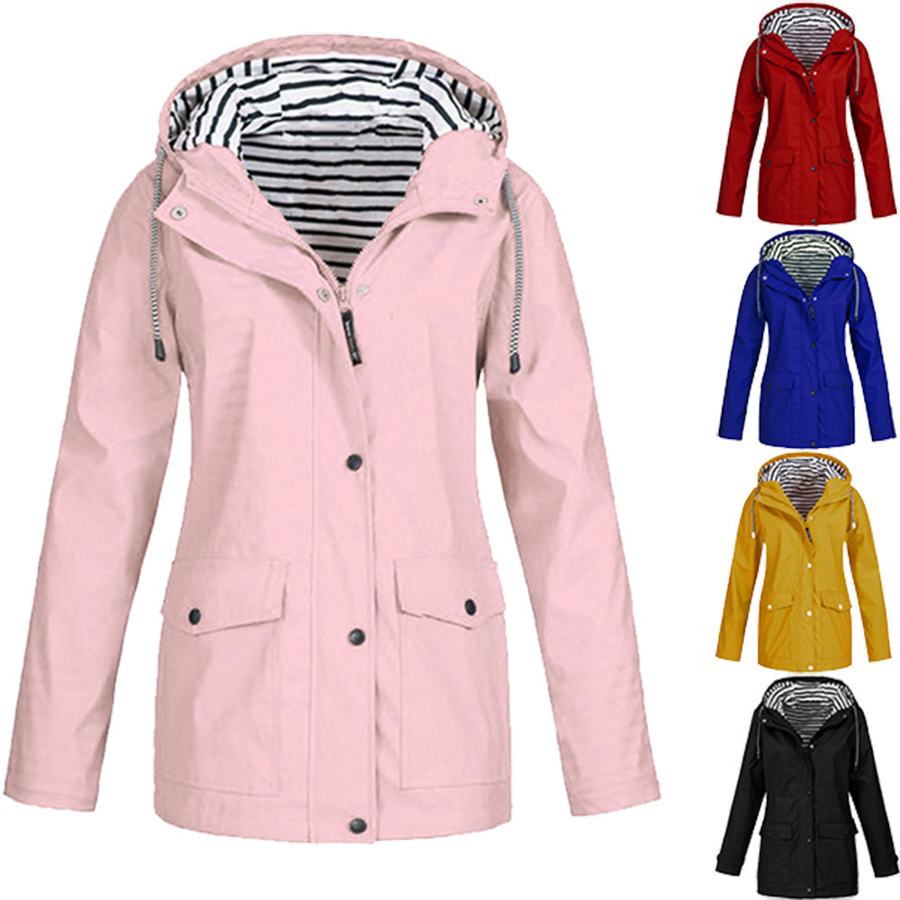 Womens Jacket Outdoor Waterproof Hooded 