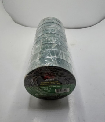 (QTY 10) Morris 60040 General Purpose Vinyl Electrical Tape 3/4'' x .007'' x 60ft