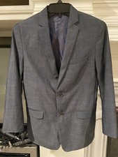 Calvin Klein Boys Youth Blazer Sports Coat Jacket Blue EUC
