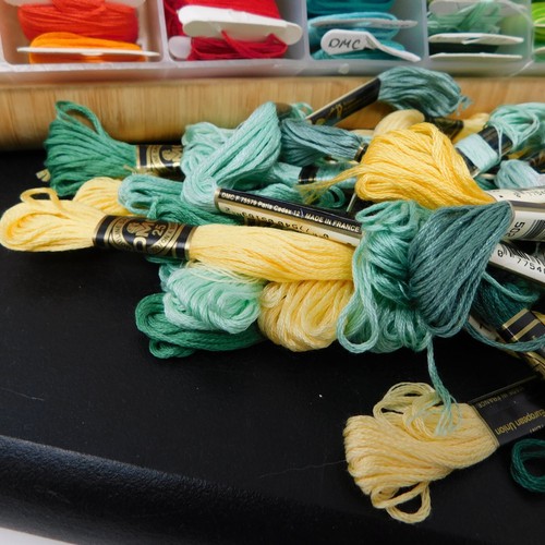 DMC Floss Thread Embroidery Cross Stitch Darice Case Green Yellow Orange Red - Picture 8 of 10