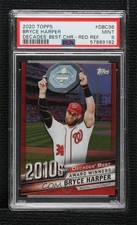 2020 Topps Decades Best Chrome Red Refractor 6/10 Bryce Harper PSA 9 MINT 17ni