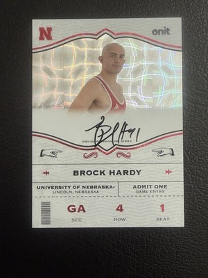 Brock Hardy Nebraska Wrestling 25/26 Onit General Admission Auto /10