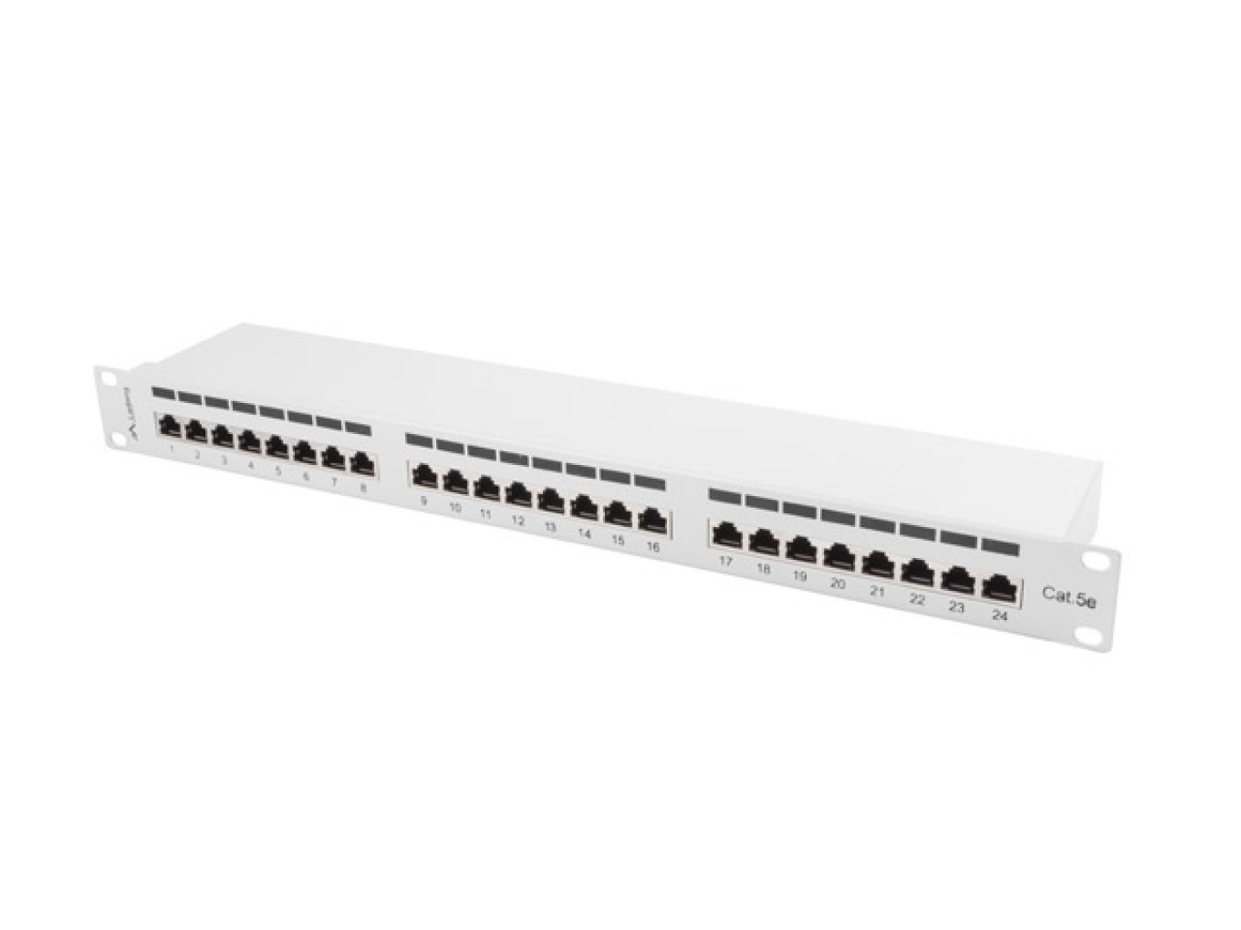 Patch Panel 24 PORT 1U Cat.5e Shielded Gray PPS5-1024-S