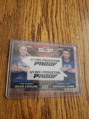 2024 Leaf Metal Power Slap 1/1 Proof Jackie Cataline Face Off Katharina Lehner