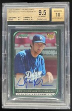 2008 Bowman Draft Picks Chrome #BDP26 Clayton Kershaw RC Auto BGS 9.5