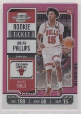 2023-24 Panini Contenders Optic Rookies Pink Prizm 13/75 Julian Phillips #16 w6f