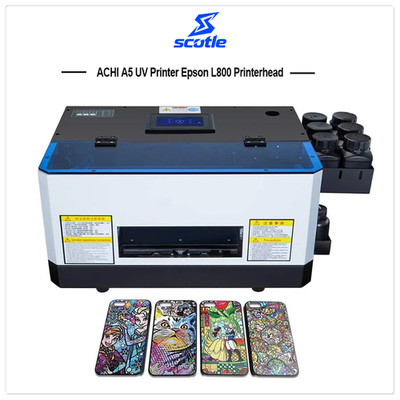 A5 UV-Drucker Epson L800 gedruckter Kopf für Telefon-Fall-abgeflacht gedruckt