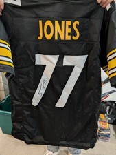 Broderick Jones Pittsburgh Steelers signed Autographed custom jersey Coa