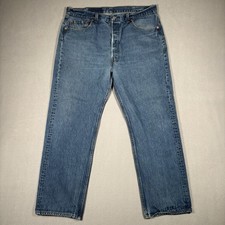 Vintage Levis 501xx Denim Jeans Men  s 40x32 36x28 Blue Button Fly USA Made