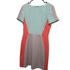Tahari Arthur S. Levine Women's Colorblock Short Sleeve Professional Dress Size
