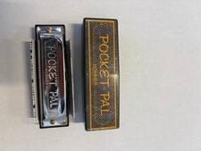 Vintage Hohner Pocket Pal Harmonica with Original Box