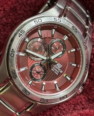 Casio Edifice EF-335 Racing / Motorsport Rubinrot WR100 Herrenuhr