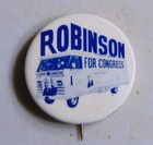 Gilbert Robinson 1962 New York Congress campaign pin button political