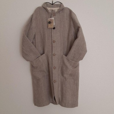 Ichi Antiquites Wool tweed coat in natural Unused