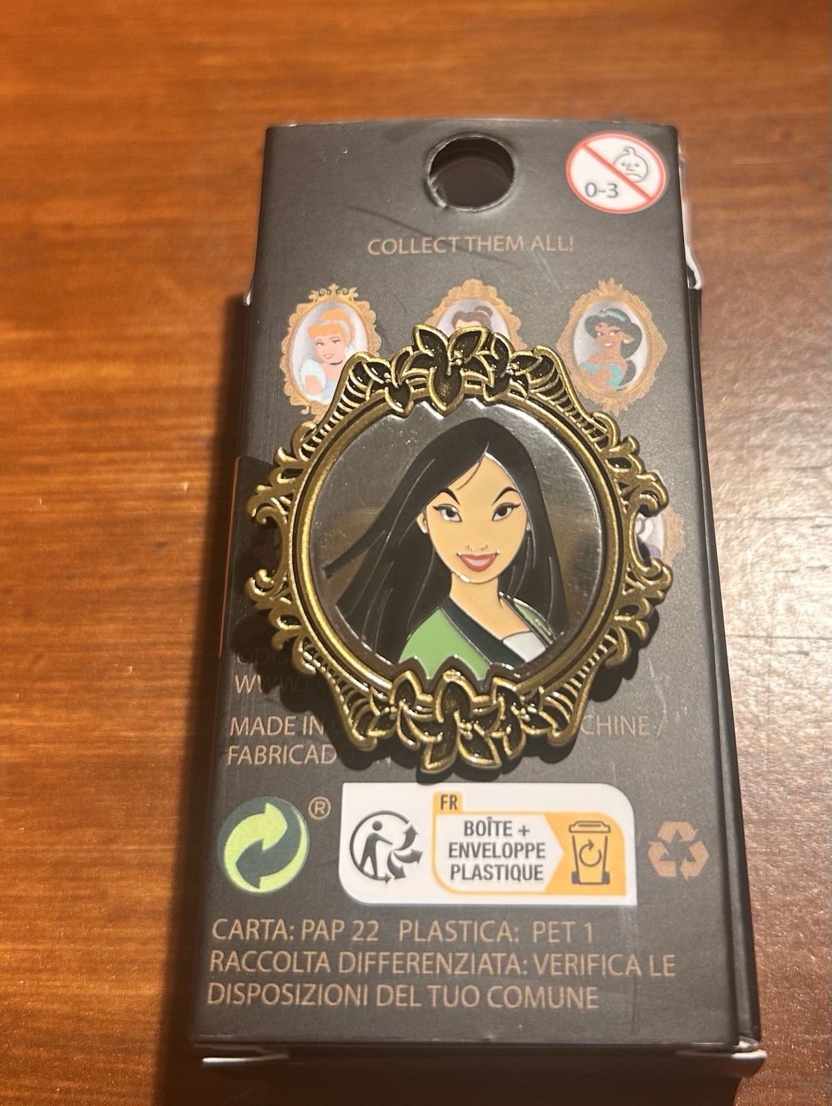 Mulan Mirror Gold Portrait Pin Disney