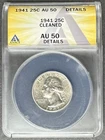 1941 Washington Quarter ANACS AU Details, Buy 3 Items, Get $5 Off!