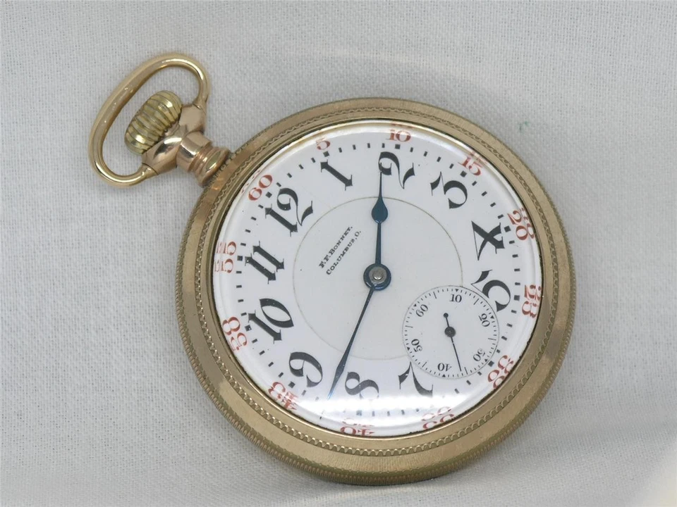 RARE 18S ILLINOIS BUNN SPECIAL POCKETWATCH FOR OHIO RAILWAY INSPECTOR, SERVICED! - Image 3 of 4
