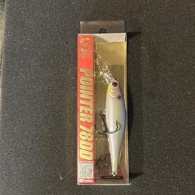 LUCKY CRAFT POINTER 78DD 3 1/8  3/8oz Pearl Threadfin Shad.