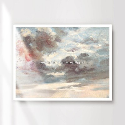 Wolken Himmel Gemälde Kunstdruck Poster Entspannung Wandbild A4 A3 A2 A1 XL groß