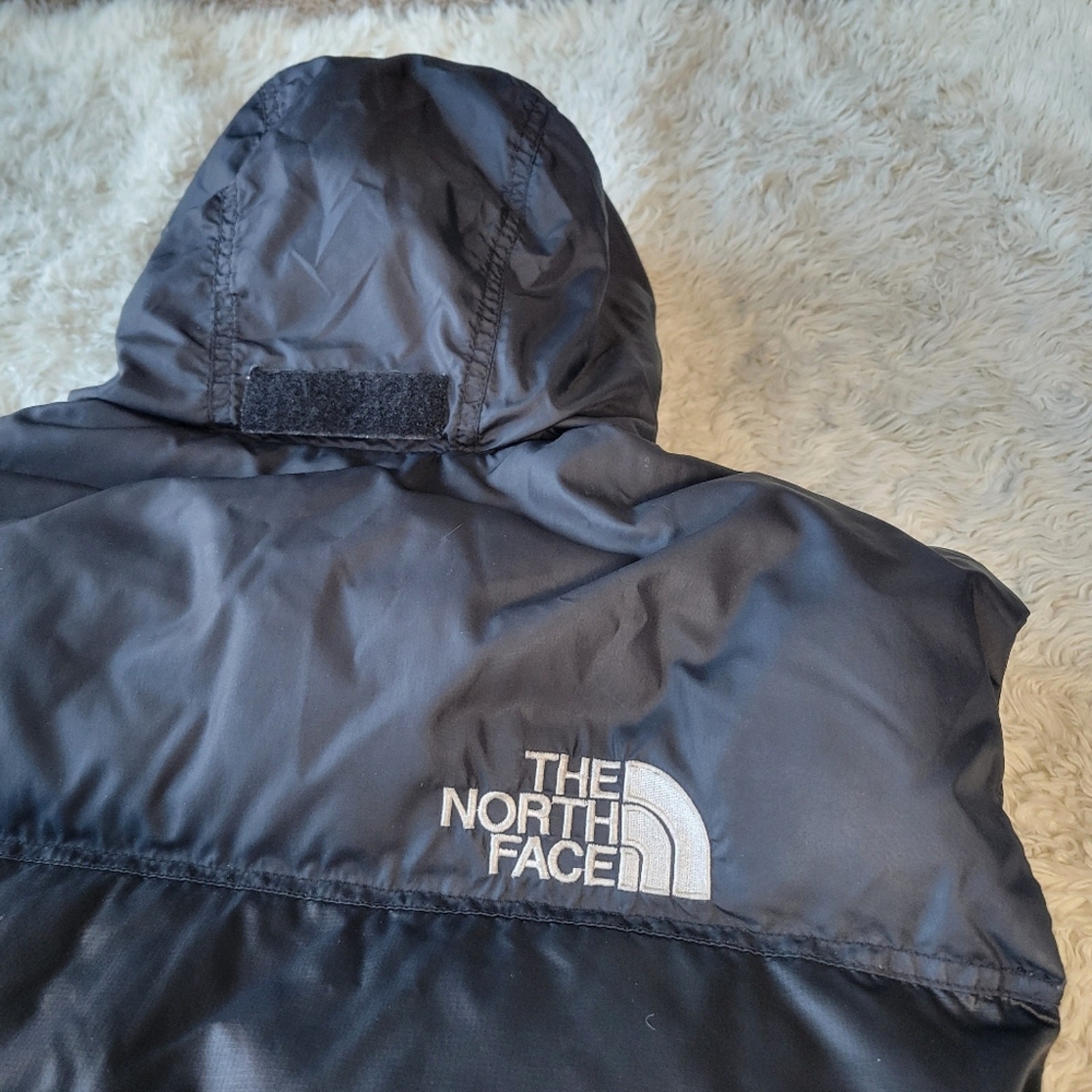VTG The North Face 1996 Retro Nuptse Puffer Vest 700 Goose Down Black Womens SM thumbnail 8