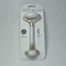 White Quartz Facial Roller Jade Roller Face Massager Cooling Skincare Tool
