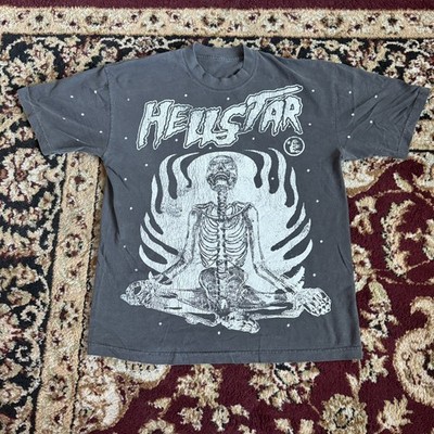 Hellstar Studios Skeleton Tee  Reach Your Inner Peace  Mens T-Shirt Size L