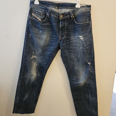 Diesel Industry Herren Larkee Jeans Denim Distressed Vintage 2009 W34 L28 Acid Wash