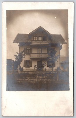 RPPC Traditional Alpine Residence House Chalet UNP Postcard R35