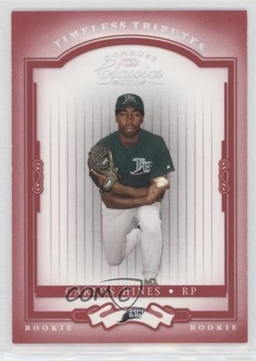 2004 Donruss Classics Timeless Tributes Red /100 Carlos Hines #201 Rookie RC 1h1