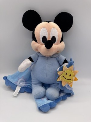 Disney Parks Babies Baby Mickey Mouse Lovey Swaddle Blanket Plush Stuffed  12 