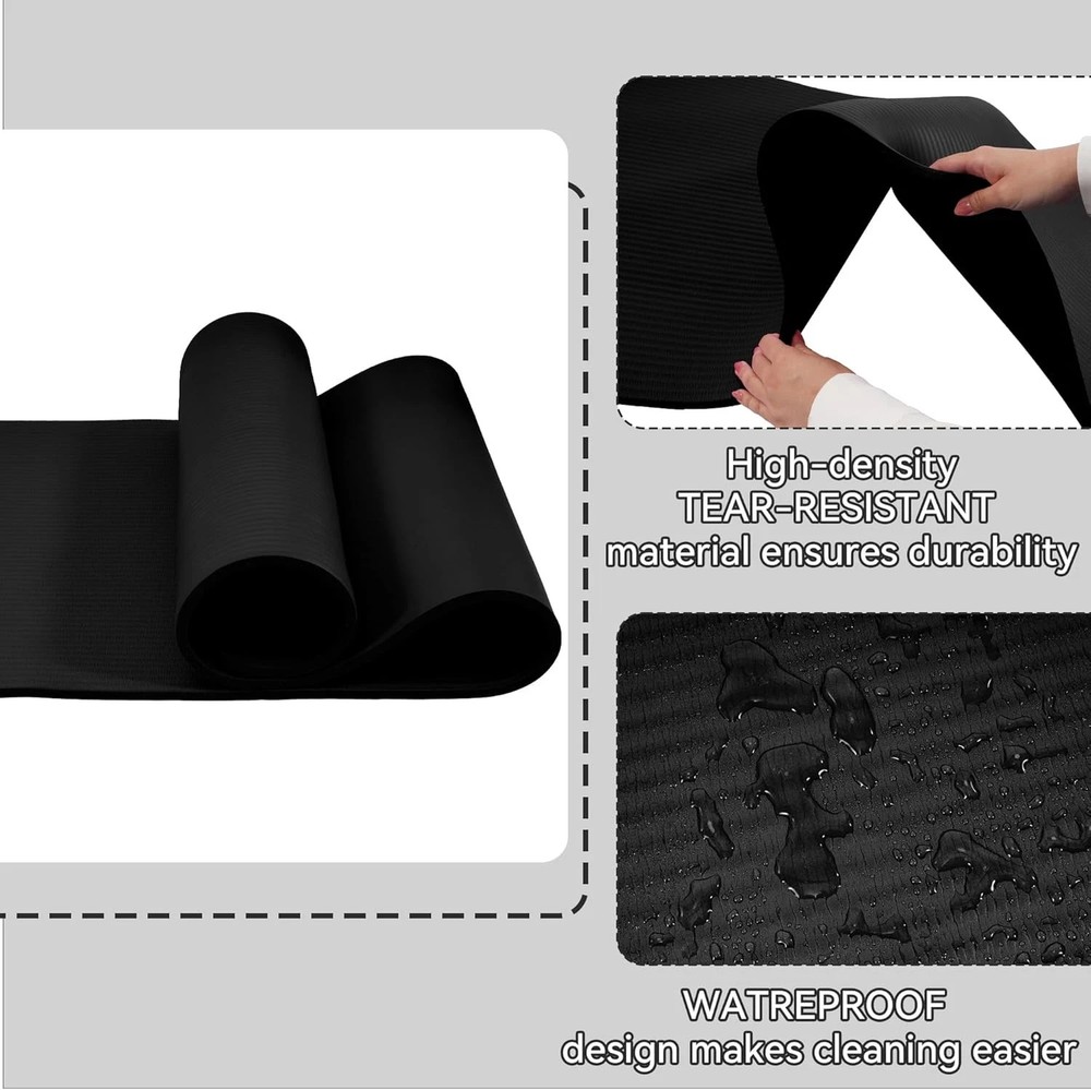 Extra thick 1/2-inch high density anti-tear yoga exercise mat for comfort and durability Extra thick 1/2-inch high density anti-tear yoga exercise mat for comfort and durability