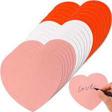 48 Pcs Large Heart Shape Paper Cut-Outs Double Sided Craft Heart D cor for Kids  