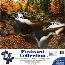 Jizera River 1000 Piece Jigsaw Puzzle Rocks Trees Fall Autumn Scenery for Adults