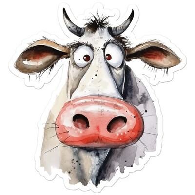 Funny Cow - Vinyl Decal Sticker - Car Window Laptop - ebn12468