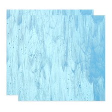 4 x 4 Inch Stained Glass Sheets, 2 Sheets Art Glass, Bright Blue