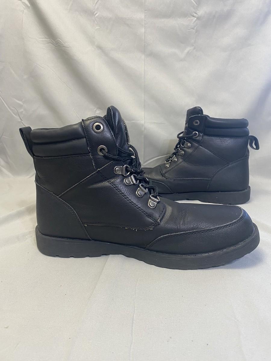 London Fog Boots Mens Size 10 Black Waterproof Lined Snow  display picture 1