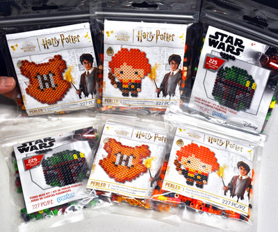 6 x Harry Potter & Star Wars Fused Bead Kits von Perler. Neu & Versiegelt Konvolut. Lot