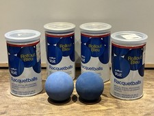 Vintage AMF Voit Racquetballs Rollout Bleu Lot Of 4 Tubes W/ 2 Sealed 80s VTG