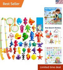 Magnetic Fishing Pool Toys Game for Kids - Water Table Bathtub Kiddie Party T...