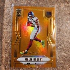 2025 Panini Donruss Elite - Malik Nabers #5 Status Metallic Orange /849